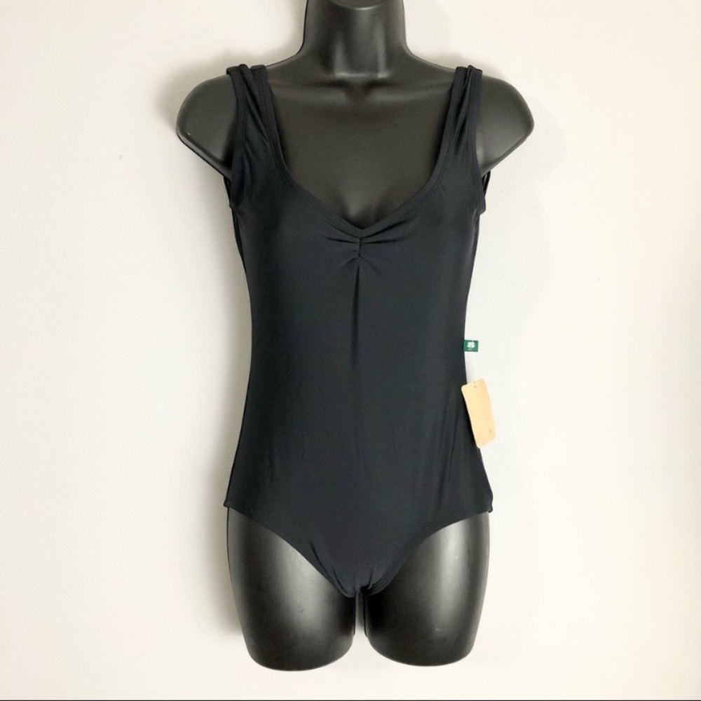 LuckyLeo Classic Moon Black Tank Top Ballet Leotard